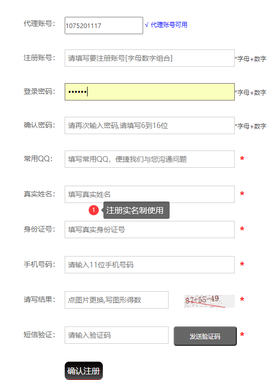 唯享IP注册与下载界面图示